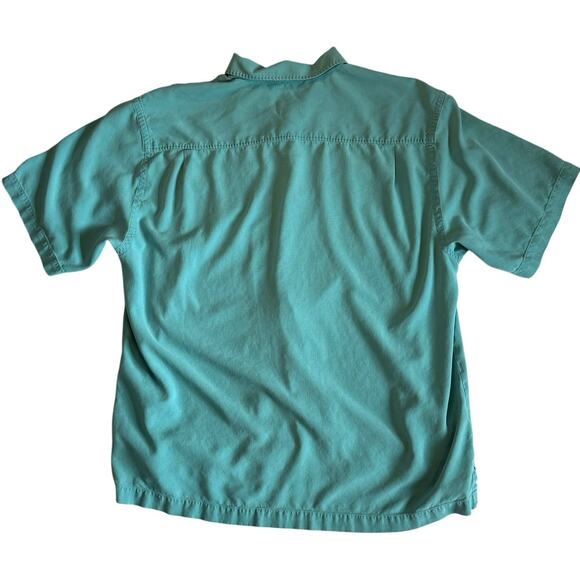 Tommy Bahama Original Fit 100% Silk Shirt Men’s XL Turquoise Blue - Picture 2 of 7